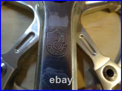 Vintage Campagnolo Super Record Crankset 170 mm 53-42 Non-Fluted Engraved Logo