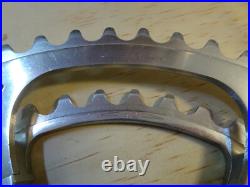 Vintage Campagnolo Super Record Crankset 170 mm 53-42 Non-Fluted Engraved Logo