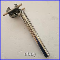 Vintage Campagnolo Super Record Fluted Seatpost, 1st Gen, 2 Bolt, 25.0mm