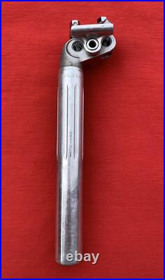 Vintage Campagnolo Super Record Fluted Seatpost, 1st Gen, 2 Bolt, 26.6mm