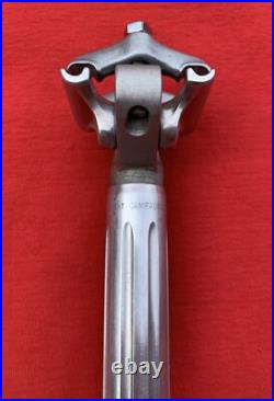 Vintage Campagnolo Super Record Fluted Seatpost, 1st Gen, 2 Bolt, 26.6mm