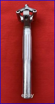 Vintage Campagnolo Super Record Fluted Seatpost, 1st Gen, 2 Bolt, 26.6mm