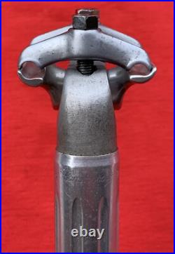 Vintage Campagnolo Super Record Fluted Seatpost, 1st Gen, 2 Bolt, 26.6mm