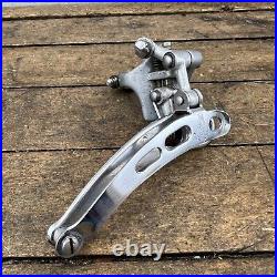 Vintage Campagnolo Super Record Front Derailleur 3 Hole Braze On Bottom Pull A8
