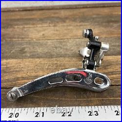 Vintage Campagnolo Super Record Front Derailleur 3 Hole Clamp On Bottom Pull A08