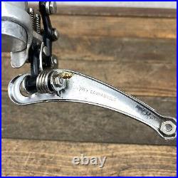 Vintage Campagnolo Super Record Front Derailleur 3 Hole Clamp On Bottom Pull A08