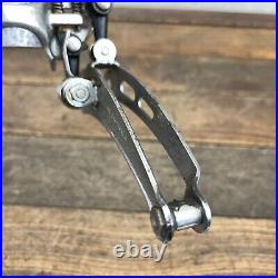 Vintage Campagnolo Super Record Front Derailleur 3 Hole Clamp On Bottom Pull A08
