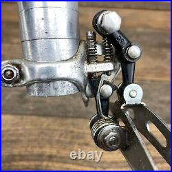 Vintage Campagnolo Super Record Front Derailleur 3 Hole Clamp On Bottom Pull A08