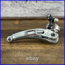 Vintage Campagnolo Super Record Front Derailleur 3 Hole Clamp On Bottom Pull A9