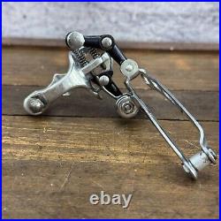 Vintage Campagnolo Super Record Front Derailleur 3 Hole Clamp On Bottom Pull A9