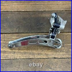 Vintage Campagnolo Super Record Front Derailleur 3 Hole Clamp On Bottom Pull A9