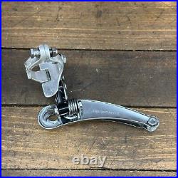 Vintage Campagnolo Super Record Front Derailleur 3 Hole Clamp On Bottom Pull A9