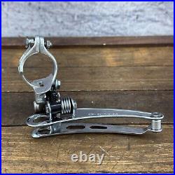 Vintage Campagnolo Super Record Front Derailleur 3 Hole Clamp On Bottom Pull A9