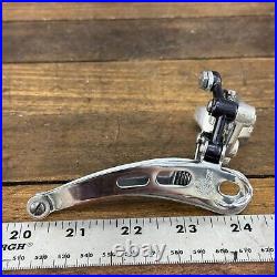 Vintage Campagnolo Super Record Front Derailleur 3 Hole Clamp On Bottom Pull A9