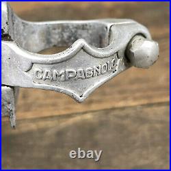 Vintage Campagnolo Super Record Front Derailleur Clamp 3 Hole Bottom Pull Black