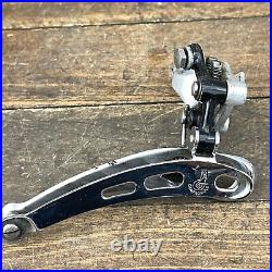 Vintage Campagnolo Super Record Front Derailleur Clamp 3 Hole Bottom Pull Black