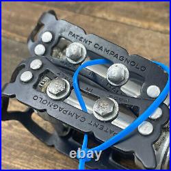 Vintage Campagnolo Super Record Pedals Pair Ti Spindle 9/16 Italy Campy Titanium
