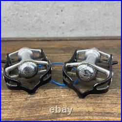 Vintage Campagnolo Super Record Pedals Pair Ti Spindle 9/16 Italy Campy Titanium
