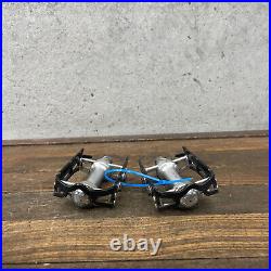 Vintage Campagnolo Super Record Pedals Pair Ti Spindle 9/16 Italy Campy Titanium