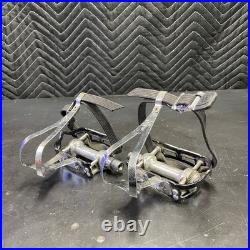 Vintage Campagnolo Super Record Pedals and Clips Used