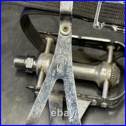 Vintage Campagnolo Super Record Pedals and Clips Used