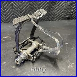 Vintage Campagnolo Super Record Pedals and Clips Used