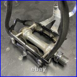 Vintage Campagnolo Super Record Pedals and Clips Used