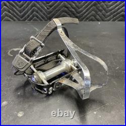Vintage Campagnolo Super Record Pedals and Clips Used