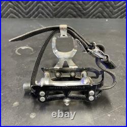 Vintage Campagnolo Super Record Pedals and Clips Used