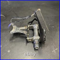 Vintage Campagnolo Super Record Pedals and Clips Used
