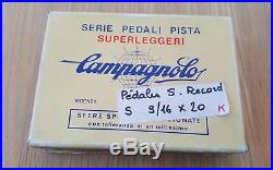 Vintage Campagnolo Super Record Pista Track Pedals Brand New Old Stock In Box