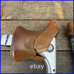 Vintage Campagnolo Super Record Road Bike Brake Levers Pair Drilled Alloy