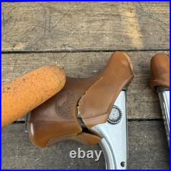 Vintage Campagnolo Super Record Road Bike Brake Levers Pair Drilled Alloy