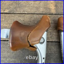 Vintage Campagnolo Super Record Road Bike Brake Levers Pair Drilled Alloy