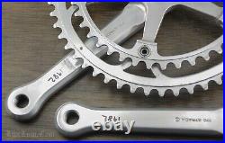 Vintage Campagnolo Super Record Road Bike CRANKS 53t 42t Chainrings Tour Bicycle
