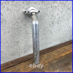 Vintage Campagnolo Super Record Seatpost 27.2 mm Silver Fluted Campy Brev Eroica
