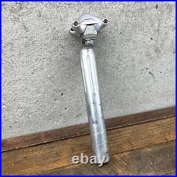 Vintage Campagnolo Super Record Seatpost 27.2 mm Silver Fluted Campy Brev Eroica