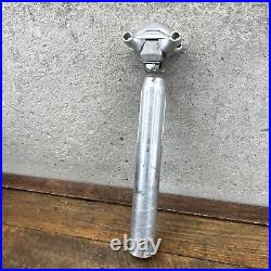 Vintage Campagnolo Super Record Seatpost 27.2 mm Silver Fluted Campy Brev Eroica