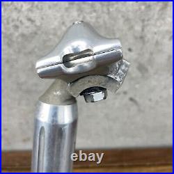 Vintage Campagnolo Super Record Seatpost 27.2 mm Silver Fluted Campy Brev Eroica