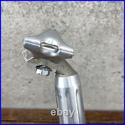 Vintage Campagnolo Super Record Seatpost 27.2 mm Silver Fluted Campy Brev Eroica