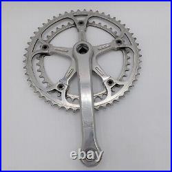 Vintage Campagnolo Super Record Strada Non-Fluted Crankset, 172.5 mm, 52t / 42t