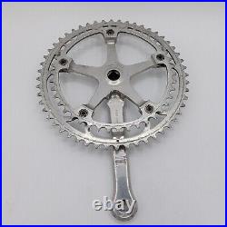 Vintage Campagnolo Super Record Strada Non-Fluted Crankset, 172.5 mm, 52t / 42t