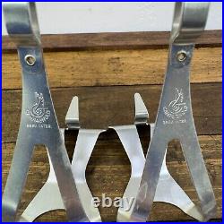 Vintage Campagnolo Super Record Toe Clips NOS Alloy Medi Medium Pedal Italy A3