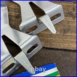 Vintage Campagnolo Super Record Toe Clips NOS Alloy Medi Medium Pedal Italy A3