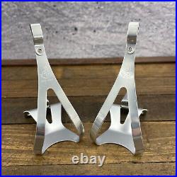 Vintage Campagnolo Super Record Toe Clips NOS Alloy Medi Medium Pedal Italy A4