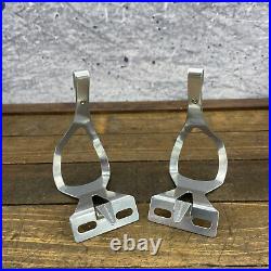 Vintage Campagnolo Super Record Toe Clips NOS Alloy Medi Medium Pedal Italy A4