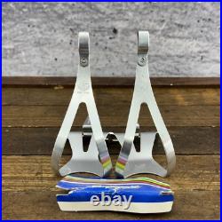 Vintage Campagnolo Super Record Toe Clips NOS Alloy Medi Medium Pedal Italy A5