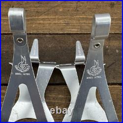 Vintage Campagnolo Super Record Toe Clips NOS Alloy Medi Medium Pedal Italy A5