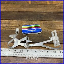 Vintage Campagnolo Super Record Toe Clips NOS Alloy Medi Medium Pedal Italy A5
