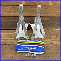 Vintage Campagnolo Super Record Toe Clips NOS Alloy Medi Medium Pedal Italy A5